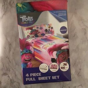 Trolls 4 Piece Full Sheet set